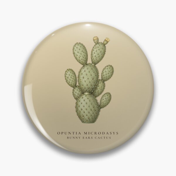 Item preview, Bunny Ears Cactus Vintage Botanical Illustration Opuntia Microdasys designed and sold by Panom Suavichien.