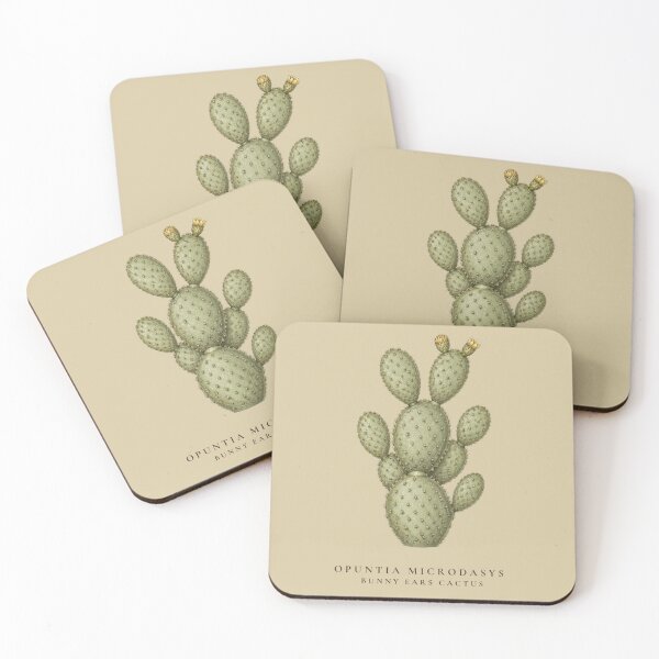 Item preview, Bunny Ears Cactus Vintage Botanical Illustration Opuntia Microdasys designed and sold by Panom Suavichien.