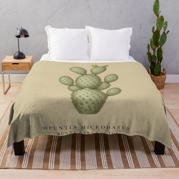 Item preview, Bunny Ears Cactus Vintage Botanical Illustration Opuntia Microdasys designed and sold by Panom Suavichien.