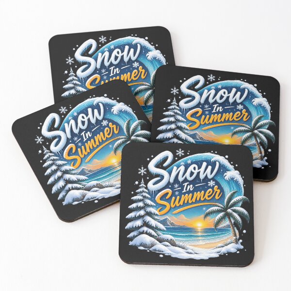 Item preview, Snow in Summer Funny Tropical Christmas Winter Beach Wave Art designed and sold by Shakhbata-1.
