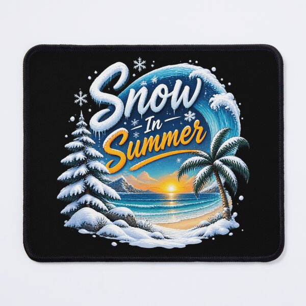 Item preview, Snow in Summer Funny Tropical Christmas Winter Beach Wave Art designed and sold by Shakhbata-1.
