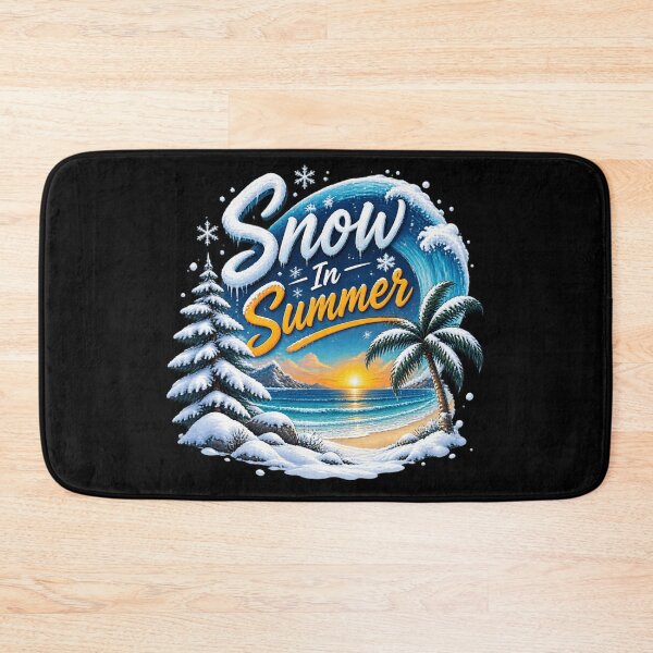 Item preview, Snow in Summer Funny Tropical Christmas Winter Beach Wave Art designed and sold by Shakhbata-1.