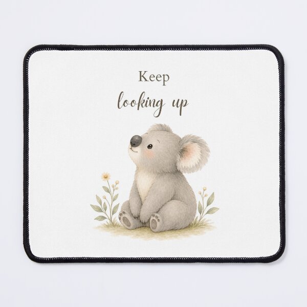 Item preview, Cute Koala with Keeping Looking Up Quote designed and sold by Birdsong Blessings.