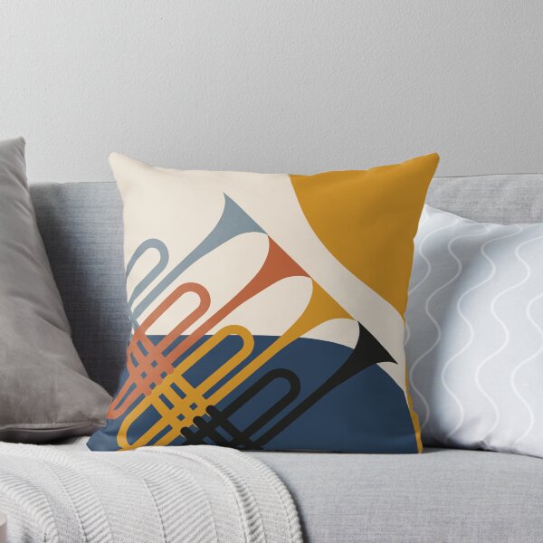 Item preview, Minimalist Trumpet Ensemble Wall Art | Modern Brass Instrument Illustration | Mid-Century Jazz Music Print designed and sold by Studio pod Burom.