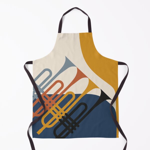 Item preview, Minimalist Trumpet Ensemble Wall Art | Modern Brass Instrument Illustration | Mid-Century Jazz Music Print designed and sold by Studio pod Burom.