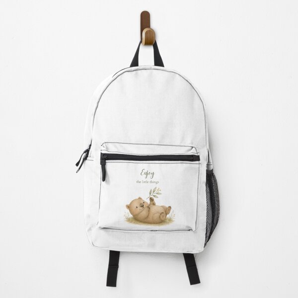 Item preview, Cute Wombat with Enjoy the Little Things Quote designed and sold by Birdsong Blessings.