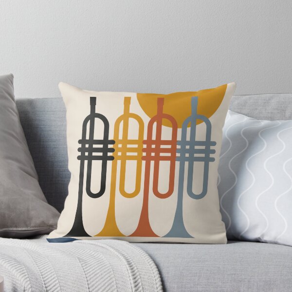 Item preview, Colorful Trumpet Quartet Wall Art | Minimalist Brass Instrument Print | Modern Jazz Music Illustration | Abstract Music Decor | Contemporary Music Poster designed and sold by Studio pod Burom.