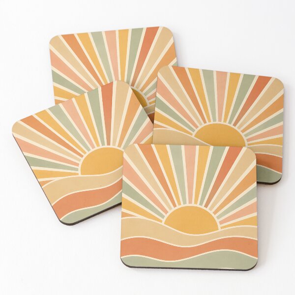 Item preview, Vintage Sunburst Waves Landscape   designed and sold by Jaideep Walia.