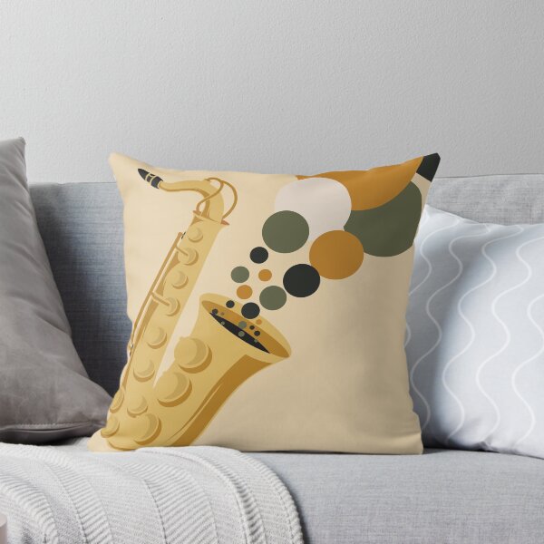 Item preview, Abstract Saxophone Sound Waves | Bauhaus Inspired Jazz Illustration | Mid Century Modern Music Print | Earth Tone Design designed and sold by Studio pod Burom.