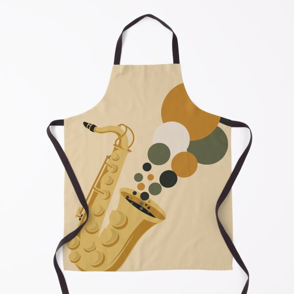 Item preview, Abstract Saxophone Sound Waves | Bauhaus Inspired Jazz Illustration | Mid Century Modern Music Print | Earth Tone Design designed and sold by Studio pod Burom.