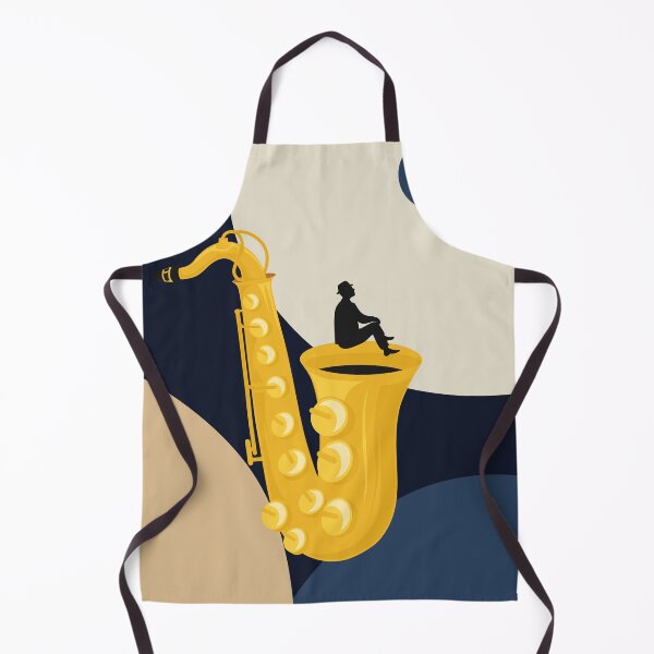 Item preview, Dreaming on a Saxophone | Surreal Jazz Illustration | Minimalist Music Print | Mid Century Modern Bauhaus Design designed and sold by Studio pod Burom.