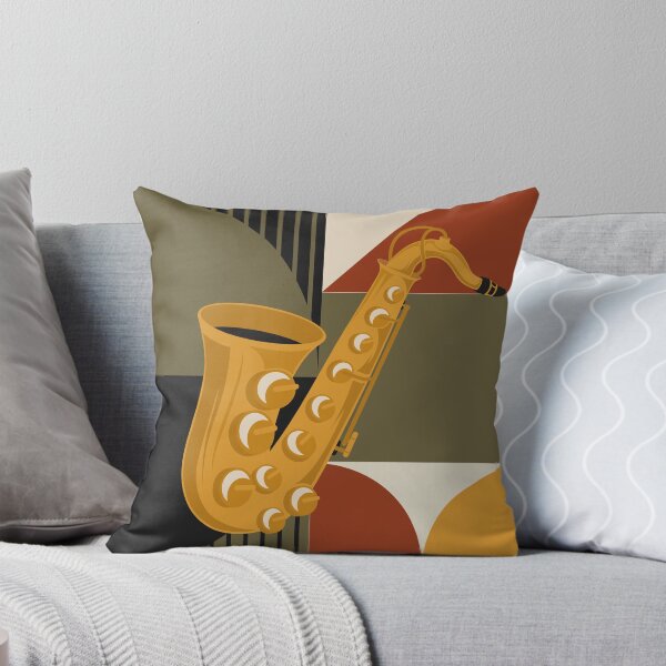 Item preview, Bauhaus Saxophone Print | Vintage Geometric Music Design | Mid Century Modern Jazz Illustration | Earth Tone Abstract designed and sold by Studio pod Burom.