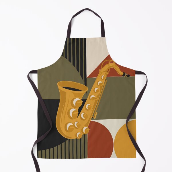 Item preview, Bauhaus Saxophone Print | Vintage Geometric Music Design | Mid Century Modern Jazz Illustration | Earth Tone Abstract designed and sold by Studio pod Burom.