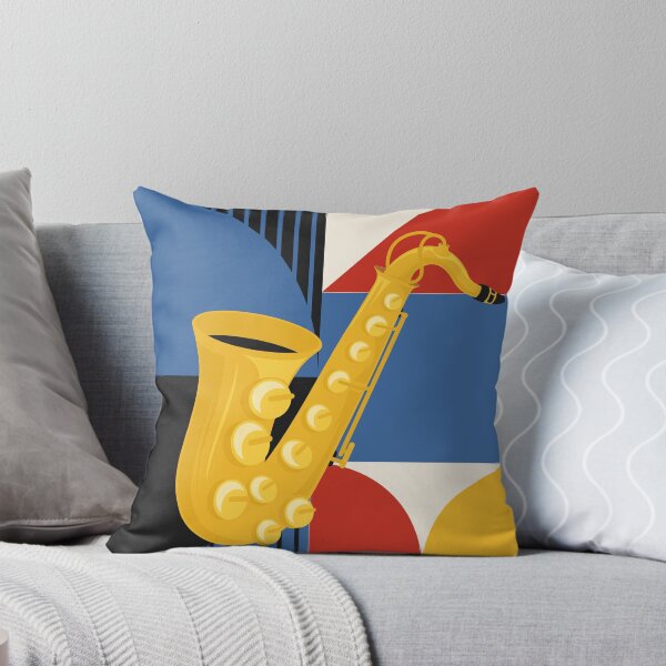 Item preview, Bauhaus Saxophone Print | Geometric Mid Century Modern Music Design | Abstract Jazz Illustration | Primary Colors designed and sold by Studio pod Burom.