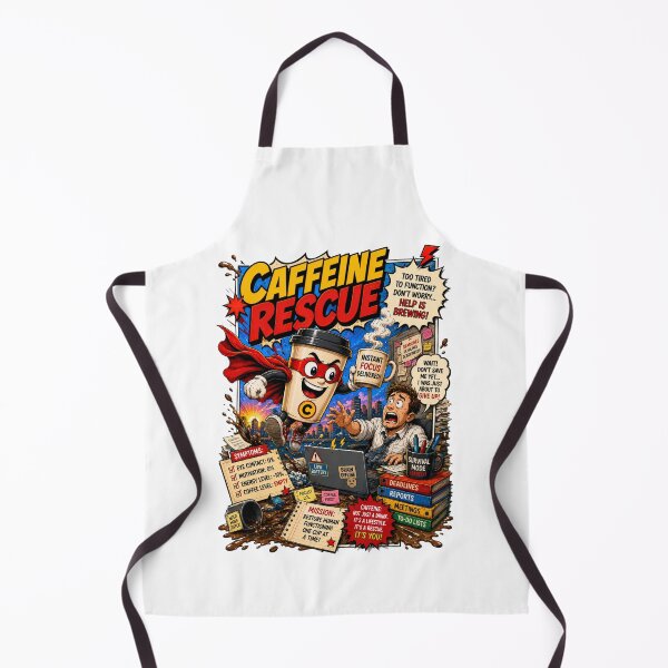 Item preview, Caffeine Rescue – Funny Comics Design designed and sold by Mac Sketches.