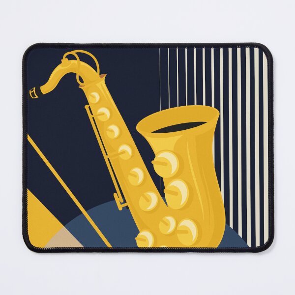 Item preview, Bauhaus Saxophone Print | Mid Century Modern Geometric Music Design | Minimalist Jazz Illustration designed and sold by Studio pod Burom.