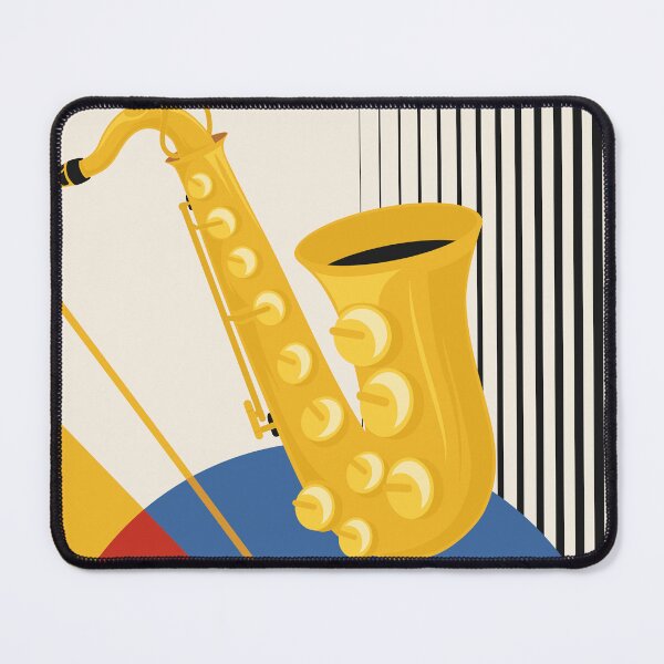 Item preview, Bauhaus Saxophone Print | Geometric Mid Century Modern Music Illustration | Abstract Jazz Design designed and sold by Studio pod Burom.