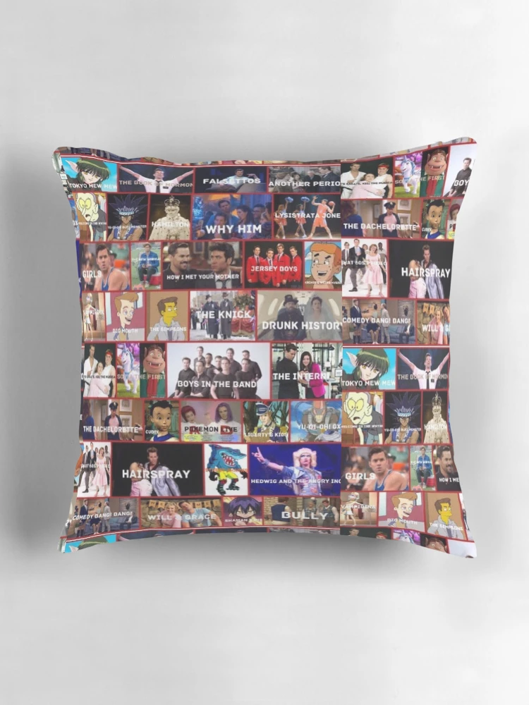 Thumbnail 3 of 4, Pillow, Andrew Rannells Roles designed and sold by Alaina Fritzinger.