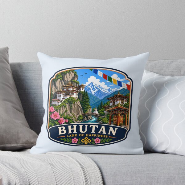 Item preview, Bhutan - Tiger's Nest Monastery and Himalaya Mountains designed and sold by Myra365Art.