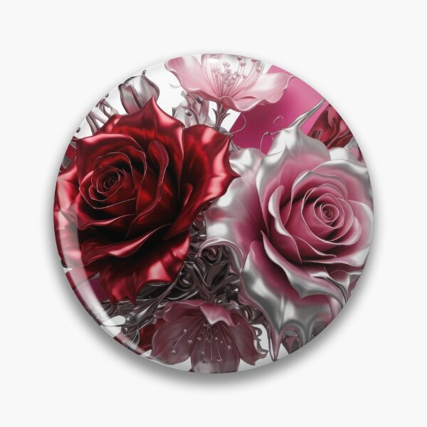 Item preview, Clean RED AND SILVER ROSES designed and sold by dazzlemakers.