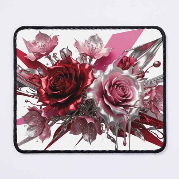 Item preview, Clean RED AND SILVER ROSES designed and sold by dazzlemakers.
