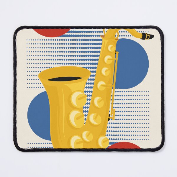 Item preview, Bauhaus Saxophone Print | Mid Century Modern Jazz Design | Geometric Abstract Music Illustration | Primary Colors designed and sold by Studio pod Burom.