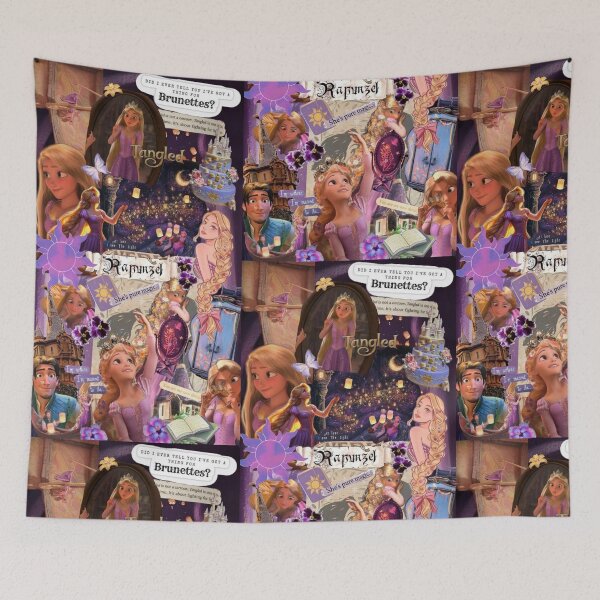 Item preview, Rapunzel Tangled Purple Aesthetic Dreamy Princess Collage designed and sold by lilacWhim.