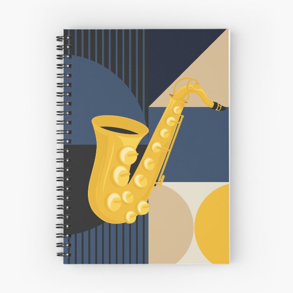 Item preview, Minimalist Bauhaus Saxophone | Modern Jazz Art | Geometric Brass Instrument Illustration | Mid-Century Music Print designed and sold by Studio pod Burom.