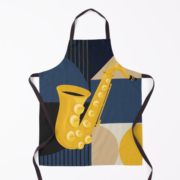 Item preview, Minimalist Bauhaus Saxophone | Modern Jazz Art | Geometric Brass Instrument Illustration | Mid-Century Music Print designed and sold by Studio pod Burom.