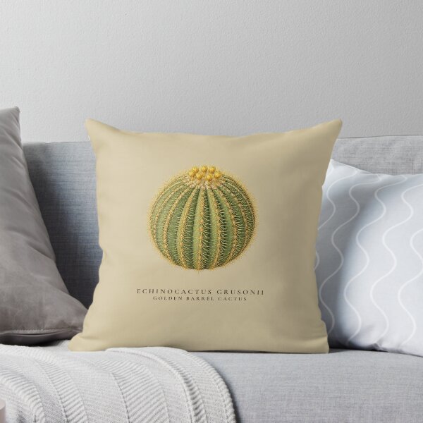 Item preview, Golden Barrel Cactus Vintage Botanical Illustration Echinocactus Grusonii designed and sold by Panom Suavichien.