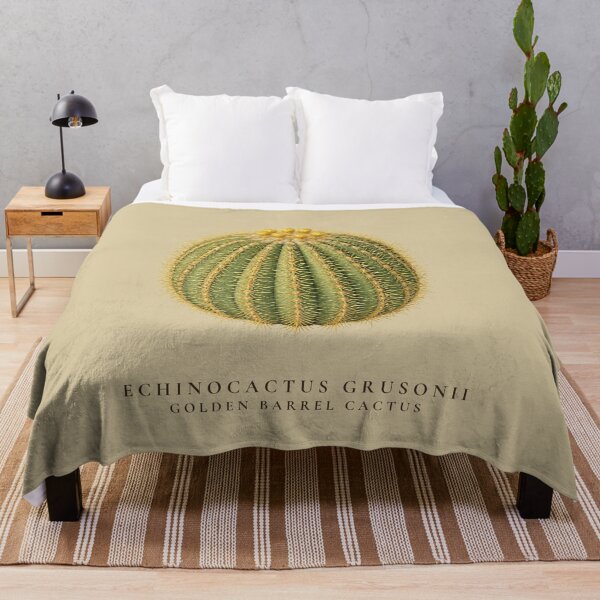 Item preview, Golden Barrel Cactus Vintage Botanical Illustration Echinocactus Grusonii designed and sold by Panom Suavichien.
