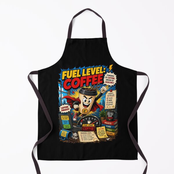 Item preview, Fuel Level: Coffee – Funny Comics Design designed and sold by Mac Sketches.