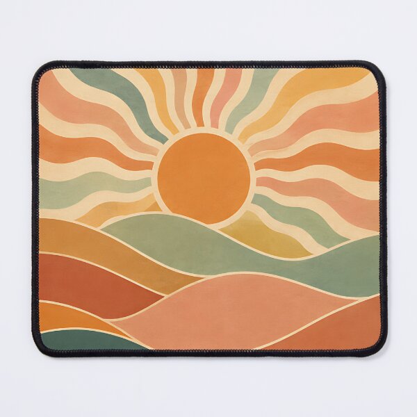 Item preview, Wavy Retro Sunburst Desert Dunes designed and sold by Jaideep Walia.