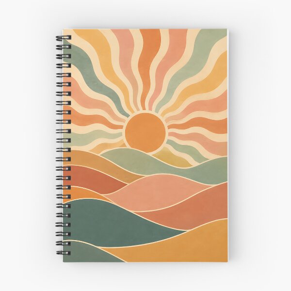 Item preview, Wavy Retro Sunburst Desert Dunes  designed and sold by Jaideep Walia.