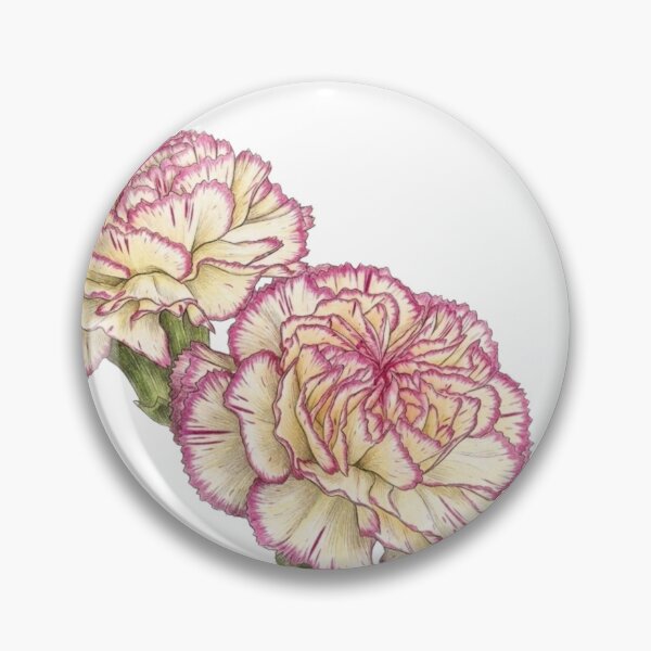 Item preview, Botanical Illustration of a Pink Carnation designed and sold by GanethViolette0.