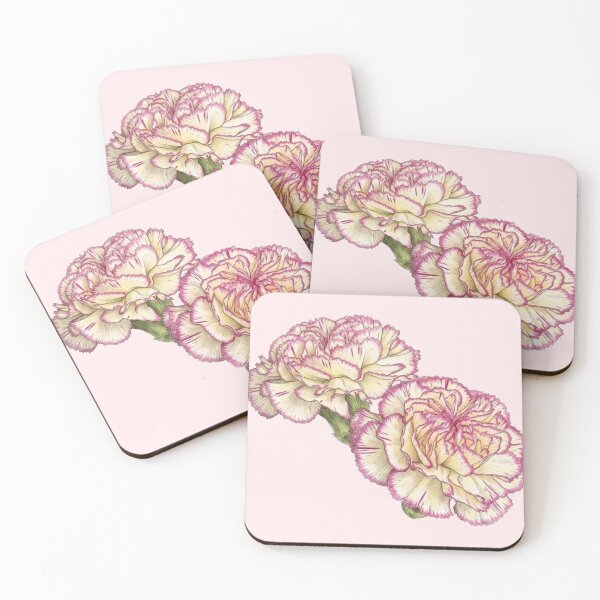Item preview, Botanical Illustration of a Pink Carnation designed and sold by GanethViolette0.