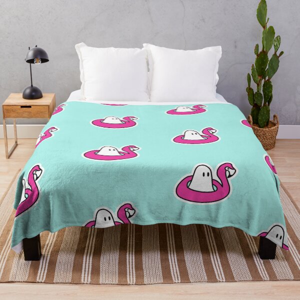 Item preview, Ghost on Flamingo Floaty designed and sold by Cute-Chaotic-Co.