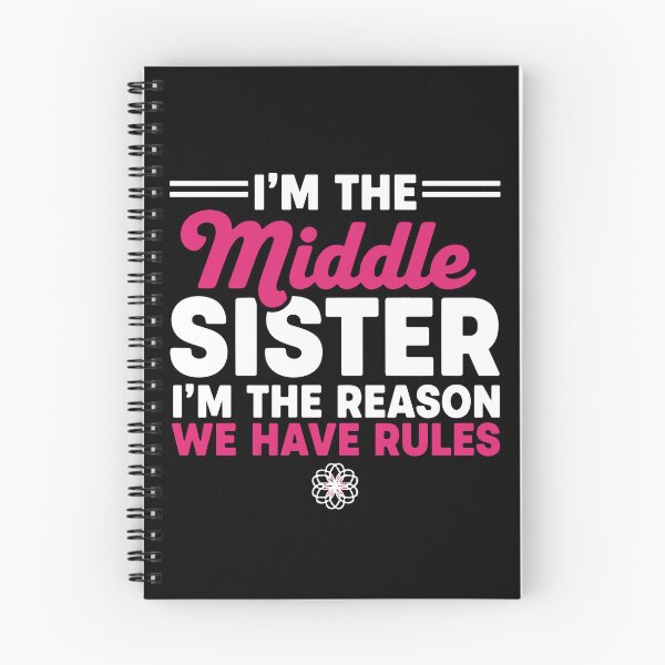 Item preview, I'm The Middle Sister I'm The Reason We Have Rules Funny Middle Sister Family Sibling Relationship designed and sold by PopStars1993.