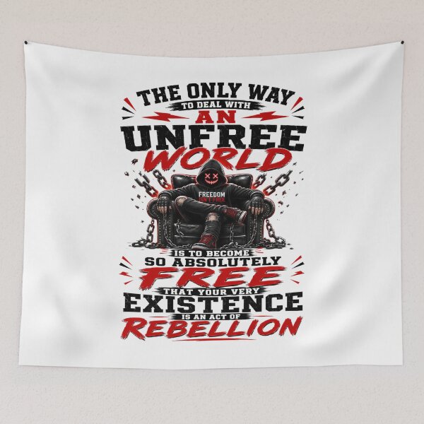 Item preview, The Only Way To Deal With An Unfree World Is To Become So Absolutely Free That Your Very Existence Is An Act Of Rebellion designed and sold by KLERIKSTORE.