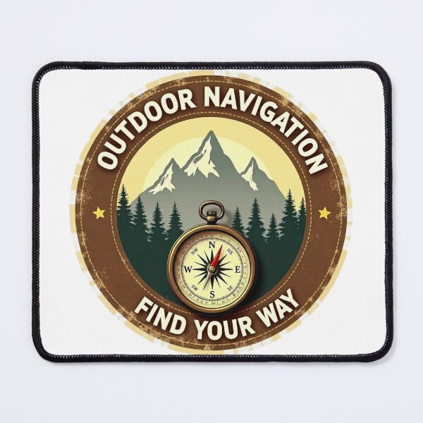 Item preview, Vintage Compass Mountain Patch Design designed and sold by GabeMountainArt.