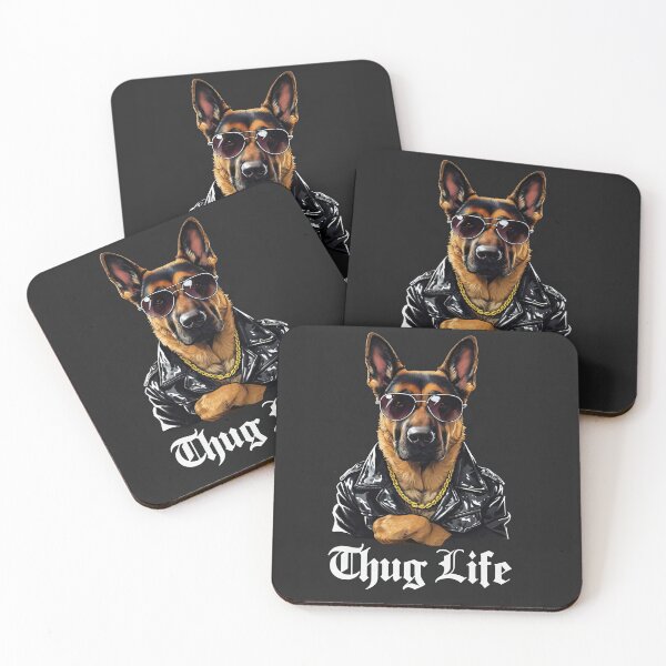 Item preview, Cool German Shepherd – “Thug Life” Funny Dog Art designed and sold by Luna & Cleo Creative.