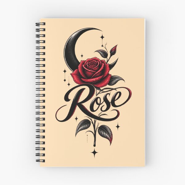 Item preview, Dark Red Rose Crescent Moon Gothic Tattoo Vintage Art designed and sold by Shakhbata-1.