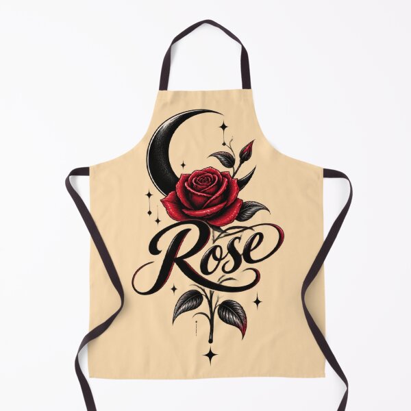 Item preview, Dark Red Rose Crescent Moon Gothic Tattoo Vintage Art designed and sold by Shakhbata-1.