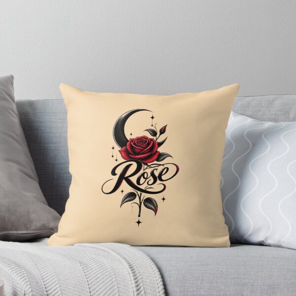 Item preview, Dark Red Rose Crescent Moon Gothic Tattoo Vintage Art designed and sold by Shakhbata-1.