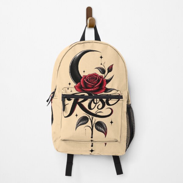 Item preview, Dark Red Rose Crescent Moon Gothic Tattoo Vintage Art designed and sold by Shakhbata-1.