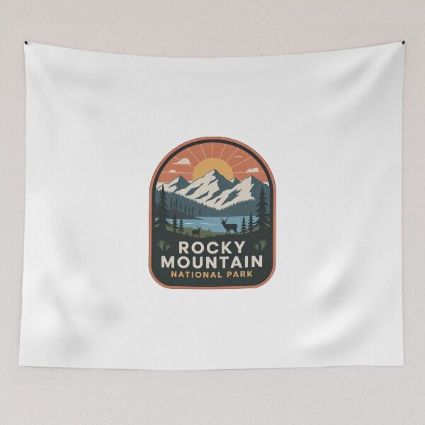 Item preview, Rocky Mountain National Park Vintage Travel Badge designed and sold by Teelogic.