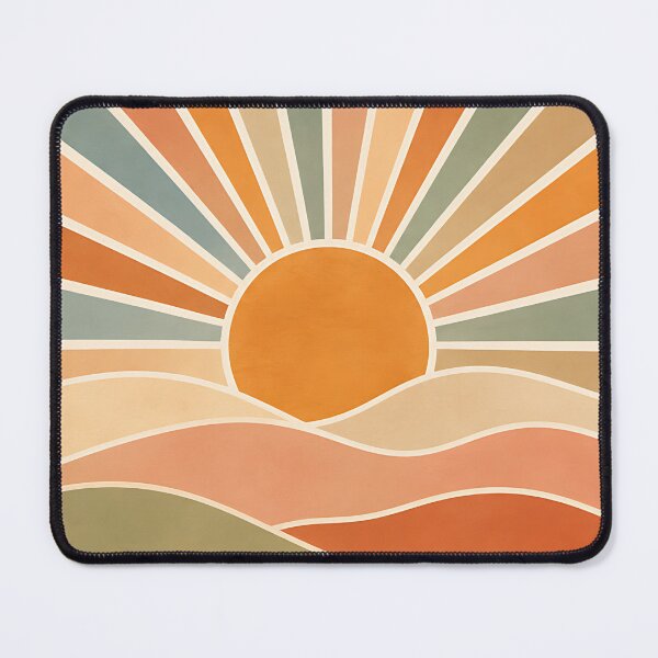 Item preview, Retro Sunshine Rolling Hills Landscape designed and sold by Jaideep Walia.