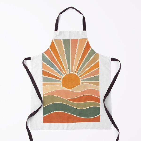Item preview, Retro Sunshine Rolling Hills Landscape designed and sold by Jaideep Walia.