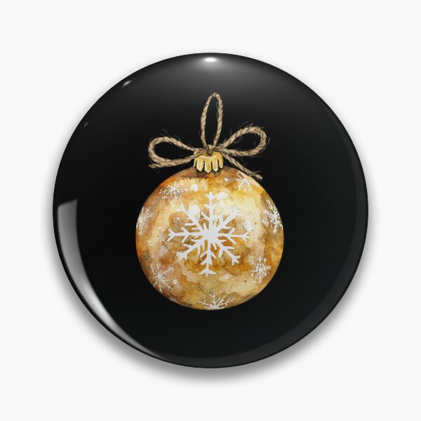 Item preview, Golden Christmas Ornament with Snowflakes designed and sold by toKencrong.