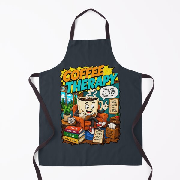 Item preview, Coffee Therapy – Funny Comics Design designed and sold by Mac Sketches.